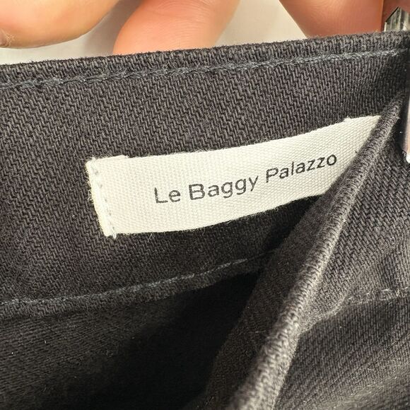 Frame Denim Le Baggy Palazzo Wide Leg Flare Black Jeans Size 26 - Picture 10 of 10